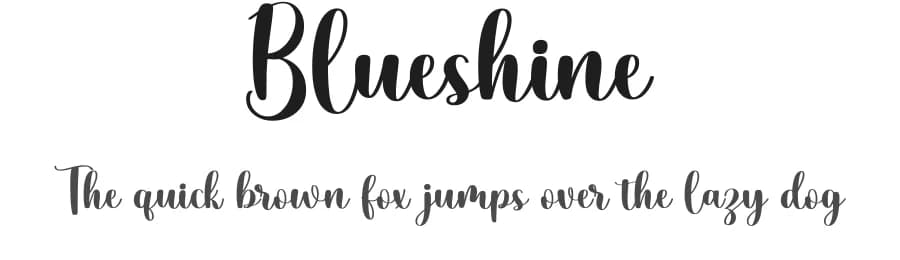Blueshine by Makashi — Script Handwritten Font