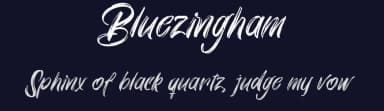 Bluezingham by ilhamtaro — Script Handwritten Font — thumbnail 2