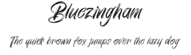 Bluezingham by ilhamtaro — Script Handwritten Font — thumbnail 1