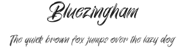 Bluezingham by ilhamtaro — Script Handwritten Font