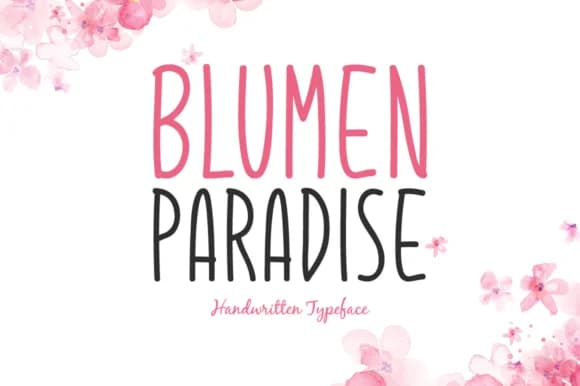 Blumen Paradise Font by Spanking Fonts — Script Handwritten Font