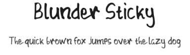 Blunder Sticky by Noschey! — Script Handwritten Font — thumbnail 1