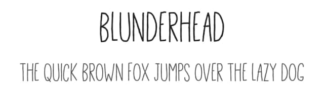 Blunderhead by Pizzadude — Script Handwritten Font