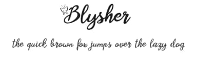 Blysher by Digital Typeface Studio — Script Handwritten Font — thumbnail 1