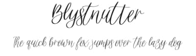 Blystnutter by Mini Type — Script Handwritten Font — thumbnail 1