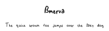 Bmerva by B Merva — Script Handwritten Font — thumbnail 1