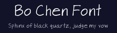 Bo Chen Font by Bo Chen — Script Handwritten Font — thumbnail 2