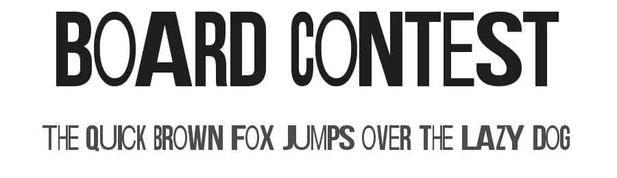 Board Contest — Sans Serif Font