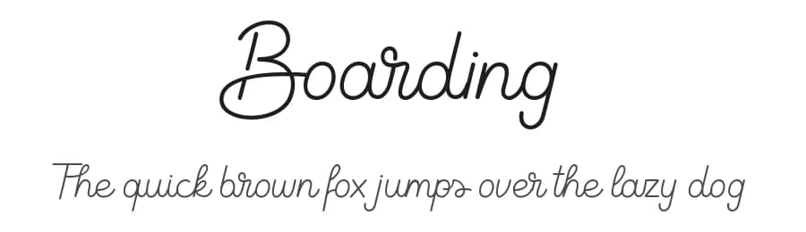 Boarding by Shaped Fonts — Script Handwritten Font