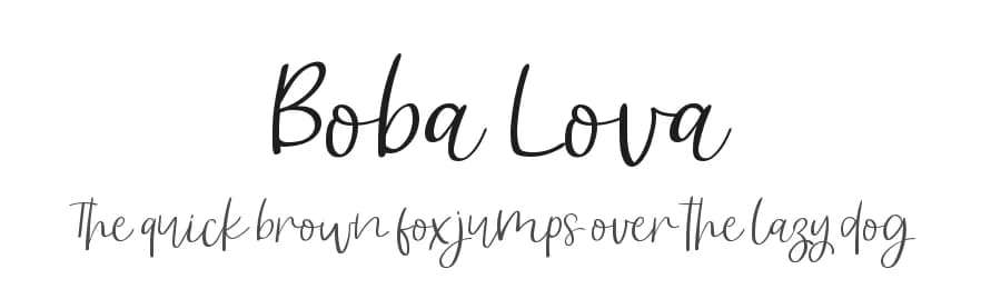 Boba Lova by AminMario — Script Handwritten Font