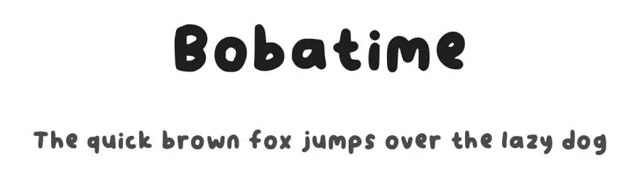 Bobatime by Oreovocado — Script Handwritten Font