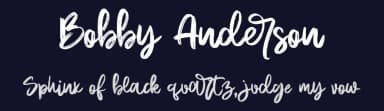 Bobby Anderson by Letterara — Script Handwritten Font — thumbnail 2