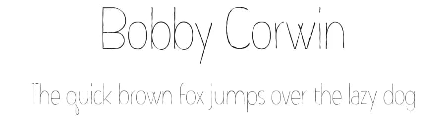 Bobby Corwin by Michael Muranaka — Script Handwritten Font — preview 1