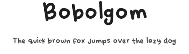 Bobolgom by Alex — Script Handwritten Font