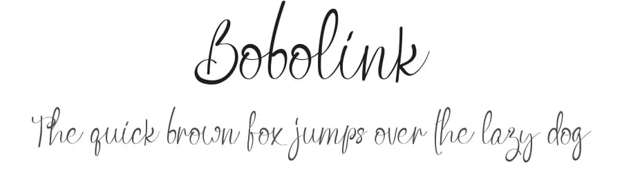 Bobolink by Fonteca.com — Script Handwritten Font