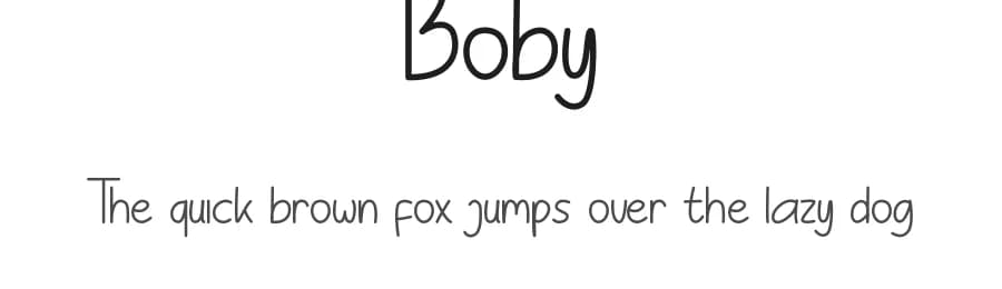 Boby by Calligraphy Fonts — Script Handwritten Font