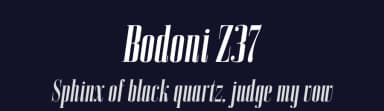 Bodoni Z37 by Typodermic Fonts — Serif Font — thumbnail 2