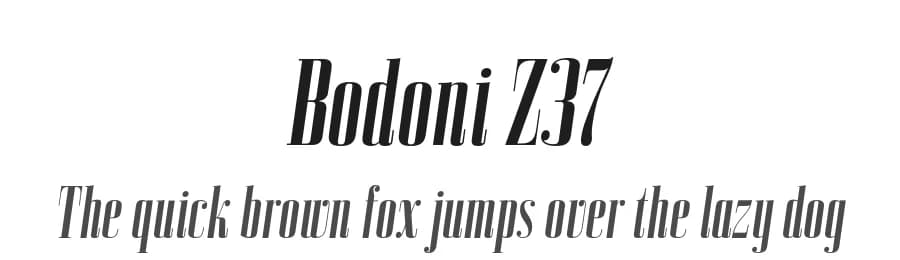 Bodoni Z37 by Typodermic Fonts — Serif Font