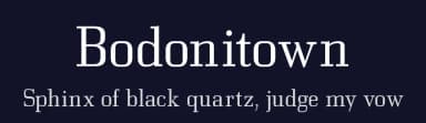 Bodonitown by Manfred Klein — Serif Font — thumbnail 2
