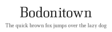 Bodonitown by Manfred Klein — Serif Font — thumbnail 1