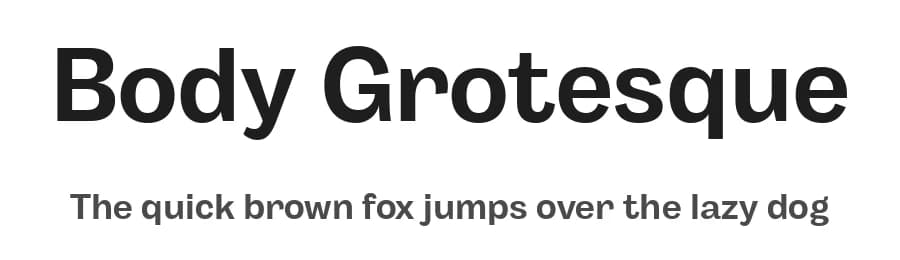 Body Grotesque by Zetafonts — Sans Serif Font