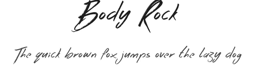 Body Rock by JSH creates — Script Handwritten Font