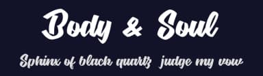 Body & Soul by Billy Argel Fonts ® — Script Handwritten Font — thumbnail 2