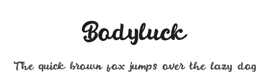 Bodyluck by !bey Design — Script Handwritten Font — preview 1