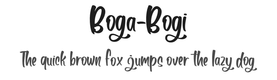 Boga-Bogi by Din Studio — Script Handwritten Font