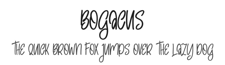 Bogacus by Skiiller Studio — Script Handwritten Font
