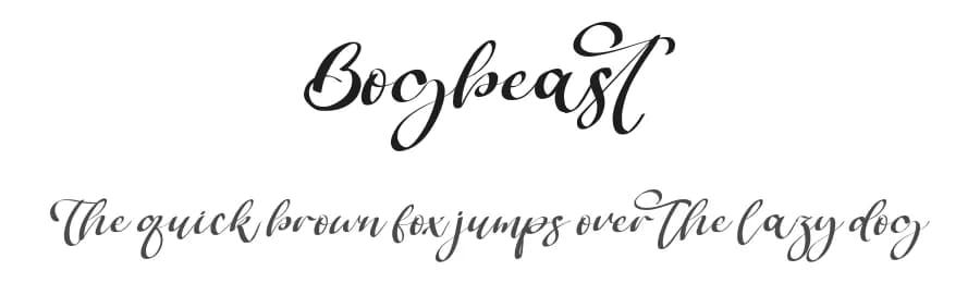 Bogbeast by Kong Font — Script Handwritten Font