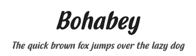 Bohabey by 7NTypes — Script Handwritten Font