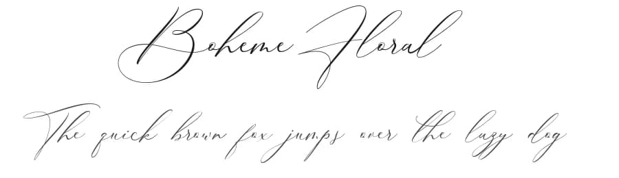 Boheme Floral by 50Fox Studio — Script Handwritten Font