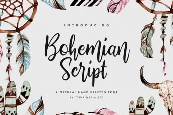 Bohemian Script Font by Typia Nesia — Script Handwritten Font