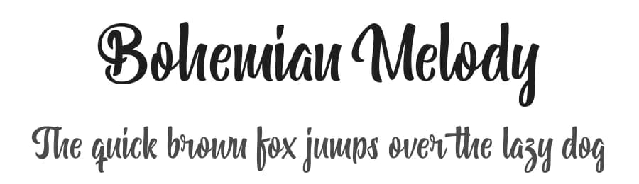 Bohemian Melody by www.movefont .com — Script Handwritten Font