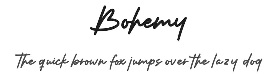 Bohemy by Graphix Line Studio — Script Handwritten Font
