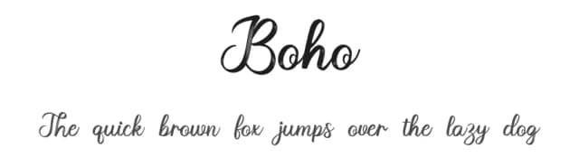 Boho by Sugeng Choirul — Script Handwritten Font