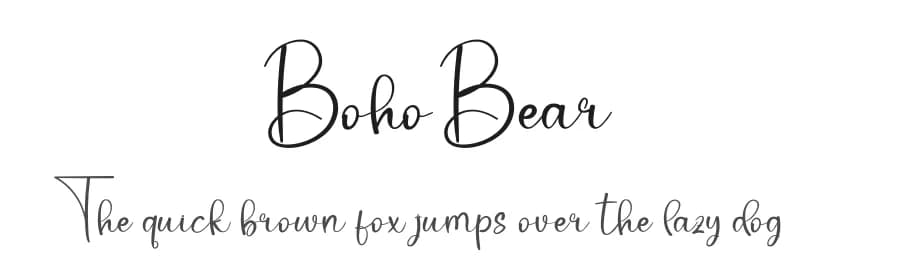 Boho Bear by Etik Fatimah — Script Handwritten Font