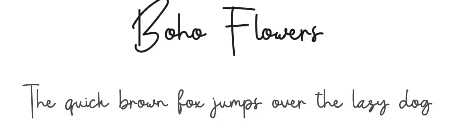Boho Flowers by Eddy Goodboy — Script Handwritten Font