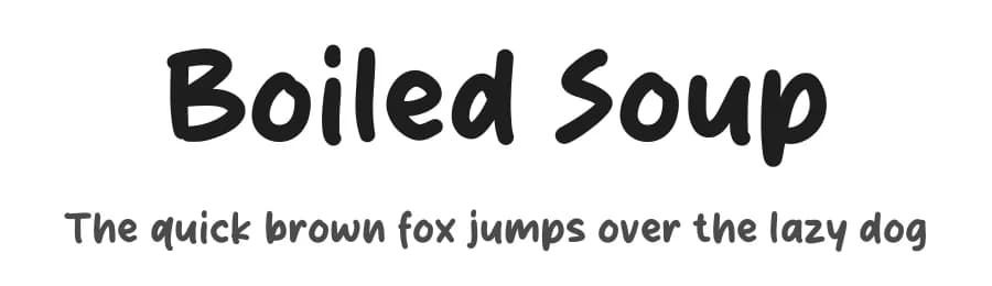Boiled Soup by MJType — Script Handwritten Font