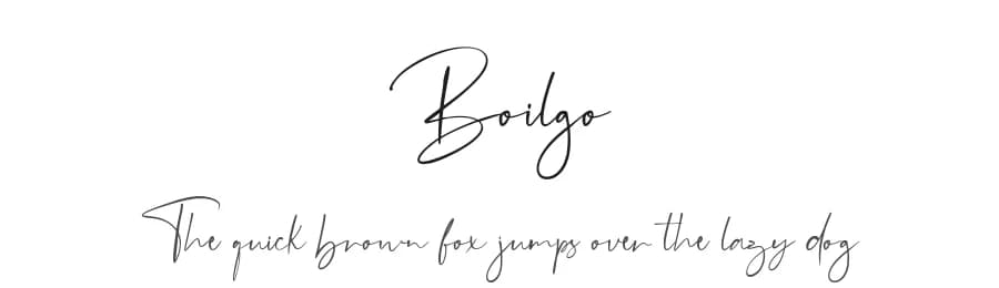 Boilgo by Vultype — Script Handwritten Font