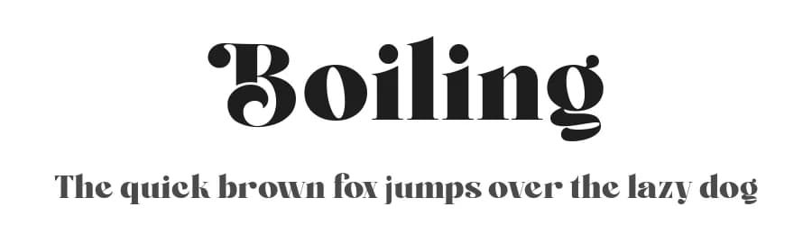 Boiling by Alit Design — Serif Font