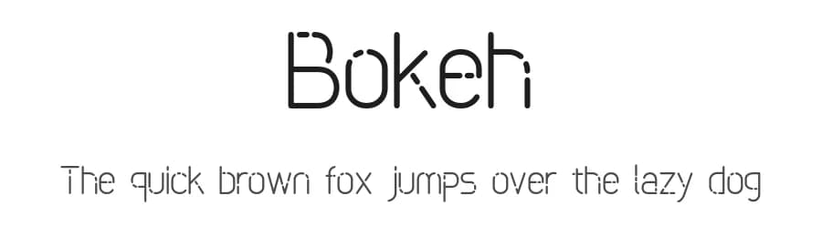 Bokeh by green egg — Sans Serif Font