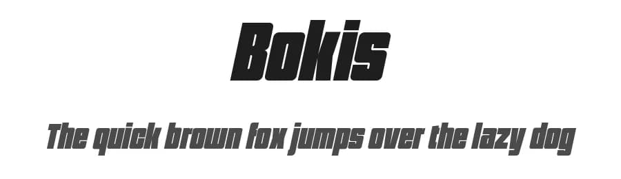 Bokis by Sign Studio — Sans Serif Font