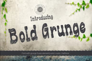 Bold Grunge Font by 38.lineart — Script Handwritten Font — thumbnail 1