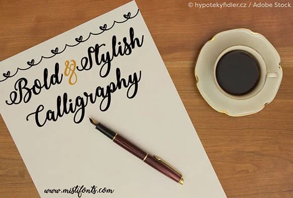 Bold & Stylish Calligraphy Font by Misti — Script Handwritten Font