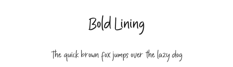 Bold Lining by Hamzah Muhamad Ihsan — Script Handwritten Font