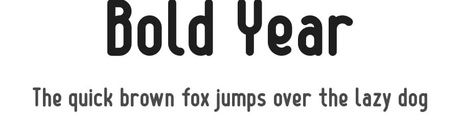 Bold Year by Andika Fez — Sans Serif Font