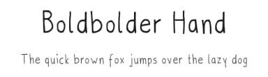 Boldbolder Hand by Ann-Sophie Webering — Script Handwritten Font — thumbnail 1