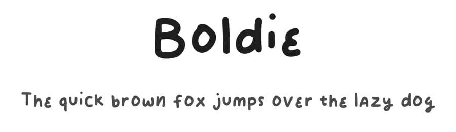 Boldie by summer sunday — Script Handwritten Font